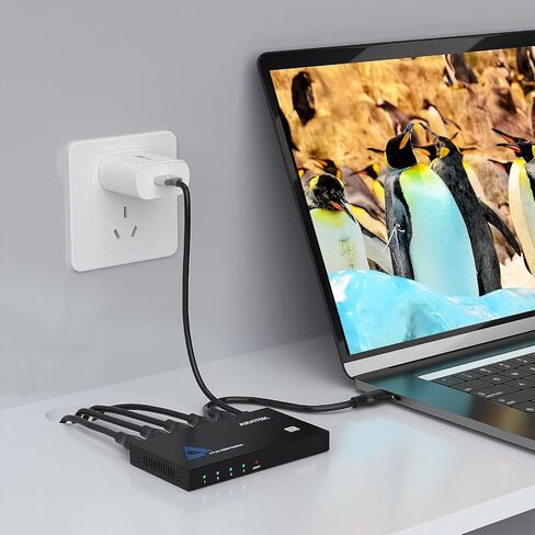 Slim 4K HDMI Splitter 1 in 4 Out w/USB C Cable, Arvitek HDMI Splitter 1x4 4K@30Hz for HDTV TV Monitor PS4 Fire Stick in Kuwait