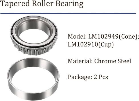 قطعة واحدة LM102949/LM102910 محمل أسطواني مدبب - [1.7812 بوصة × 2.891 بوصة × 0.77 بوصة] مخروط محمل فولاذي من الكروم ومجموعة أكواب لاستخدام نظام الناقل in Saudi Arabia