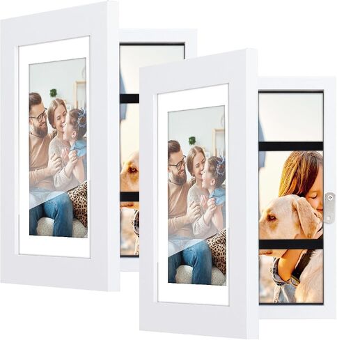 Toner Depot 2 Pack 4x6 Picture Frame, Quick-Change Photo Storage Display Frame for Wall and Tabletop Display, Photo Picture Frame with Clear Display (Gold) in Saudi Arabia