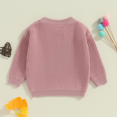 Ayalinggo Big Sister Little Sis Matching Outfits Knit Sweatshirt Oversized Pullover Sweater Toddler Fall Winter Clothes in Saudi Arabia