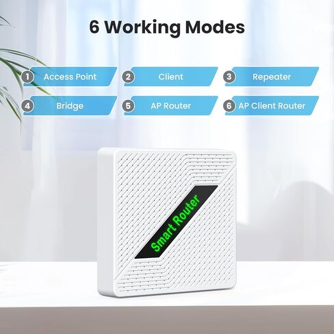 Pocket-Sized Mini Portable WiFi Router,Wi-Fi 6 Dual Band Gigabit Travel Router with VPN, Multi-Mode Support(AP/Client/Repeater/Bridge/AP Client), Multi-Function in Kuwait