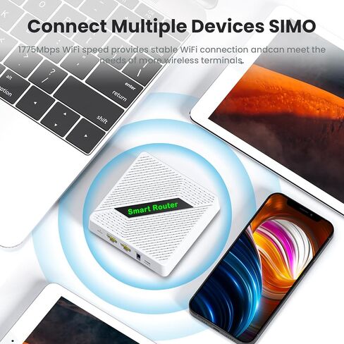 Pocket-Sized Mini Portable WiFi Router,Wi-Fi 6 Dual Band Gigabit Travel Router with VPN, Multi-Mode Support(AP/Client/Repeater/Bridge/AP Client), Multi-Function in Kuwait