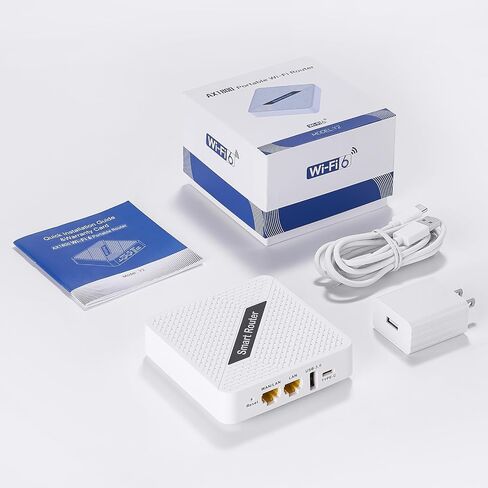 Pocket-Sized Mini Portable WiFi Router,Wi-Fi 6 Dual Band Gigabit Travel Router with VPN, Multi-Mode Support(AP/Client/Repeater/Bridge/AP Client), Multi-Function in Kuwait