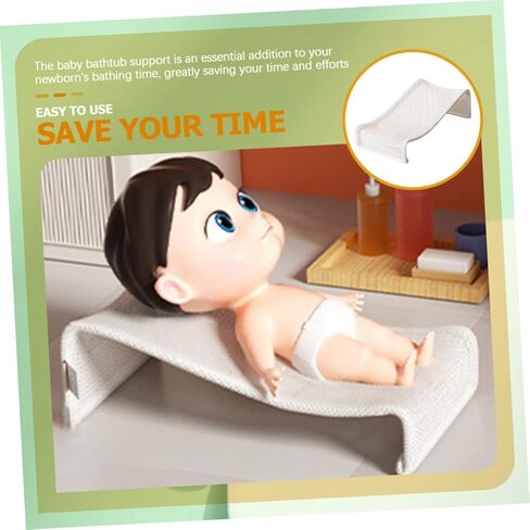 ibasenice شبكة حمام الطفل، دعم حمام الطفل، استحمام الرضع، مقعد حمام للرضع، مقعد حوض استحمام، حوض استحمام للطفل الرضيع، بساط حمام للأطفال، أحواض استحمام للأطفال، بساط حمام من الفولاذ الكربوني، أبيض، وسادة استحمام لحديثي الولادة in Kuwait