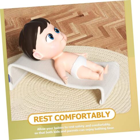 ibasenice شبكة حمام الطفل، دعم حمام الطفل، استحمام الرضع، مقعد حمام للرضع، مقعد حوض استحمام، حوض استحمام للطفل الرضيع، بساط حمام للأطفال، أحواض استحمام للأطفال، بساط حمام من الفولاذ الكربوني، أبيض، وسادة استحمام لحديثي الولادة in Kuwait