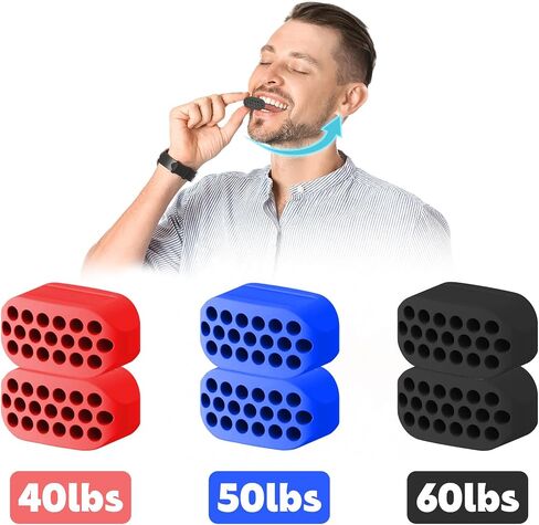 12PCS Jaw Exerciser for Men & Women, 3 Resistance Levels, Silicone Jawline Exerciser, Jaw Trainer Strengthener, Jawline Shaper, Jaw Line Exercise(U.S. Patent in Application Process) in Saudi Arabia