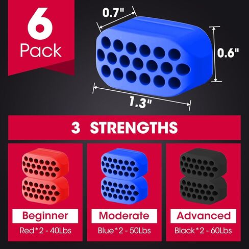 12PCS Jaw Exerciser for Men & Women, 3 Resistance Levels, Silicone Jawline Exerciser, Jaw Trainer Strengthener, Jawline Shaper, Jaw Line Exercise(U.S. Patent in Application Process) in Saudi Arabia