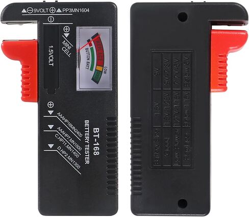 4pcs Battery Tester Checker, Small Universal Battery Checker Tester for AA AAA C D 9V 1.5V, Button Cell Batteries Checker - Small Volt Checker for All Batteries (BT-168) in Saudi Arabia