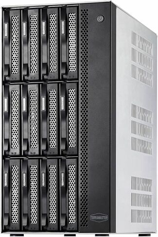 TERRAMASTER T12-500 Pro NAS 12Bay Intel Core i7 1255U، 16 جيجابايت DDR5 (بدون قرص) | وحدة معالجة مركزية مكونة من 10 مراكز و12 خيطًا، ومنافذ شبكة إيثرنت بسرعة 10 جيجابت × 2، ووحدة تخزين متصلة بالشبكة، وأعلى أداء للأعمال (بدون أقراص) in Kuwait