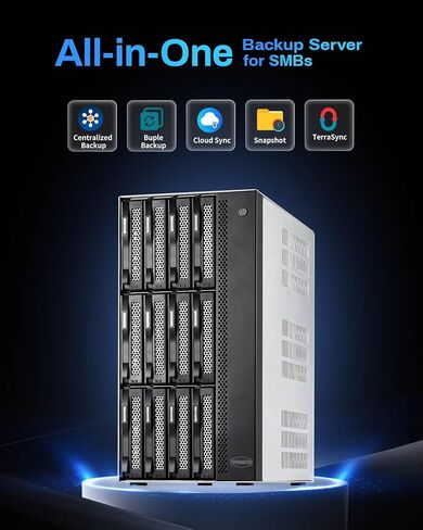 TERRAMASTER T12-500 Pro NAS 12Bay Intel Core i7 1255U، 16 جيجابايت DDR5 (بدون قرص) | وحدة معالجة مركزية مكونة من 10 مراكز و12 خيطًا، ومنافذ شبكة إيثرنت بسرعة 10 جيجابت × 2، ووحدة تخزين متصلة بالشبكة، وأعلى أداء للأعمال (بدون أقراص) in Kuwait