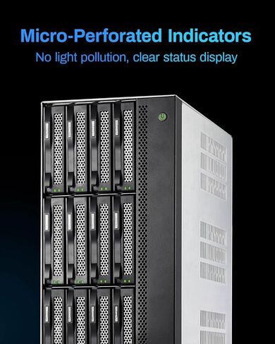 TERRAMASTER T12-500 Pro NAS 12Bay Intel Core i7 1255U، 16 جيجابايت DDR5 (بدون قرص) | وحدة معالجة مركزية مكونة من 10 مراكز و12 خيطًا، ومنافذ شبكة إيثرنت بسرعة 10 جيجابت × 2، ووحدة تخزين متصلة بالشبكة، وأعلى أداء للأعمال (بدون أقراص) in Kuwait