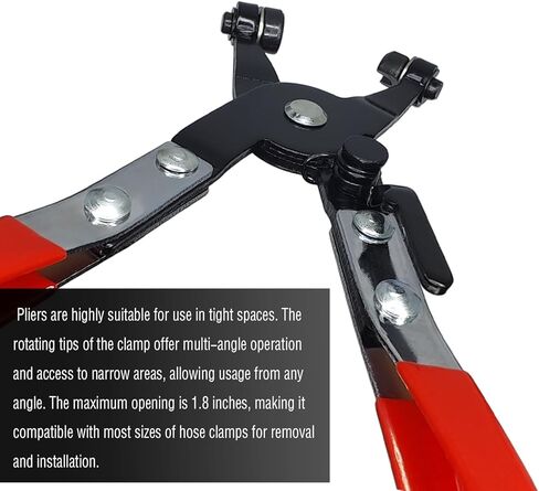 كماشة مشبك خرطوم مع شريط مسطح دوار، كماشة قفل أنابيب المياه التلقائية لإزالة وتركيب مشابك خرطوم من النوع الحلقي أو المسطح، وسخان المبرد، وكماشة خرطوم غسالة أداة الإزالة in Kuwait