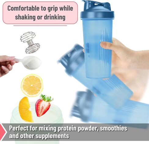 Mr. Pen- Shaker Bottles for Protein Mixes, 28 oz, 2 Pack, 2 Colors, Protein Shaker Bottle with Wire Whisk Ball, Shaker Cup, Mixer Bottle, Protein Shake Bottles, Protein Bottle, Protein Shake Bottle in Saudi Arabia