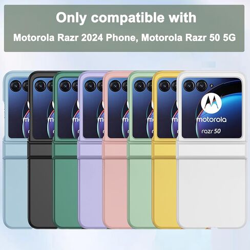 حافظة قلاب متوافقة مع NINKI لهاتف Motorola Moto Razr 2024 مع واقي مفصلي، حافظة Motorola Razr 50، حافظة هاتف Moto Razr 2024 صلبة رفيعة لهاتف Moto Razr 50 2024 Motorola Razr 2024 باللون الأسود in Kuwait