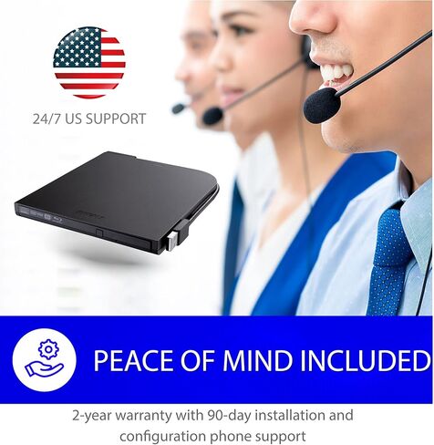 محرك أقراص Blu-ray المحمول/خارجي من BUFFALO MediaStation، يعمل ويحرق أقراص Blu-Rays وأقراص DVD والأقراص المضغوطة مع اتصال USB. متوافق مع أجهزة الكمبيوتر المحمول وأجهزة الكمبيوتر المكتبية وأجهزة Mac. in Kuwait