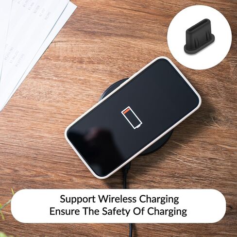 50 قطعة من قابس الغبار USB C، منظف منفذ USB C من السيليكون الأسود، غطاء حماية لمنفذ الشحن USB C مع فرشاة تنظيف لهاتف Huawei Glory Xiaomi جميع أجهزة USB C in Kuwait