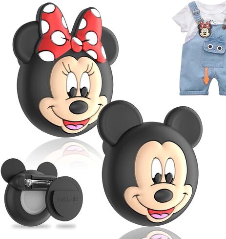 Kids AirTag Holder with Safety Pins[2 Pack], Silicone Cute Cartoon Hidden Airtag Holder Kids Air tag Case for Children, Elderly, Hidden Inside Clothes, Shoe, Backpack (Black), Blue+Green in Saudi Arabia