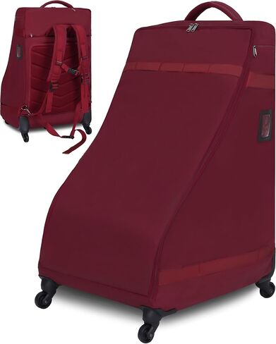 حقيبة ظهر لمقعد السيارة مع عجلات للسفر الجوي، حامل غطاء مقعد السيارة مبطن كبير جدًا للطائرة، حقيبة فحص بوابة المطار السوداء مقاومة للماء للرضع، ملحقات مقعد السيارة الداعم القابل للتحويل in Kuwait