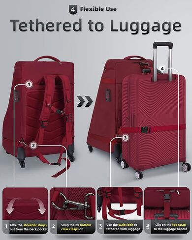 حقيبة ظهر لمقعد السيارة مع عجلات للسفر الجوي، حامل غطاء مقعد السيارة مبطن كبير جدًا للطائرة، حقيبة فحص بوابة المطار السوداء مقاومة للماء للرضع، ملحقات مقعد السيارة الداعم القابل للتحويل in Kuwait