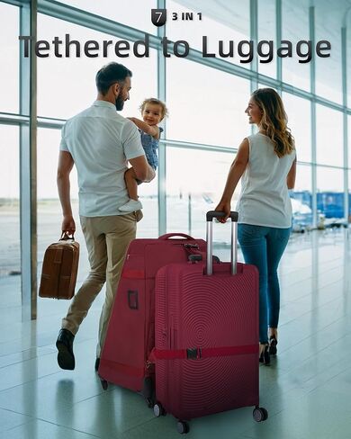 حقيبة ظهر لمقعد السيارة مع عجلات للسفر الجوي، حامل غطاء مقعد السيارة مبطن كبير جدًا للطائرة، حقيبة فحص بوابة المطار السوداء مقاومة للماء للرضع، ملحقات مقعد السيارة الداعم القابل للتحويل in Kuwait