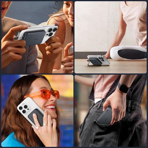 شاحن محمول لساعة Apple، 5200 مللي أمبير في الساعة لشاحن iWatch اللاسلكي مع كابل مدمج، شاحن بطارية للسفر لساعة Apple 9/Ultra2/8/Ultra/7/6/Se/5، iPhone 14/13/12/11 /XR 8 7 6s in Kuwait