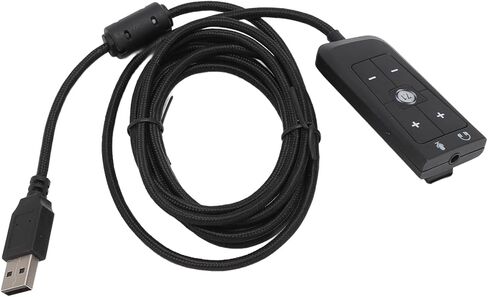 USB to 3.5mm Jack Audio Sound Card Adapter for Kingston for HyperX Cloud II, USB to Aux 3.5mm External Audio Converter with LED Indicator, Volume Control, for PS5, for Series in Saudi Arabia