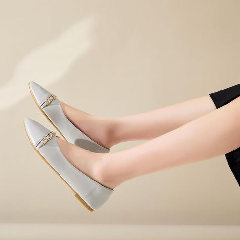 FINIWOR Ballet Flat Shoes for Womens,PU Leather Womens Loafers,Women Pointed Toe Dress Flat Shoes Casual, Comfortable Slip on Flats Shoes Women in Kuwait