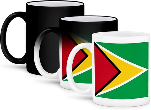 3dRose Flag of Guyana Mug, 11 oz, Black in Saudi Arabia