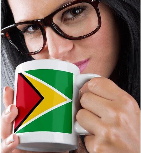 3dRose Flag of Guyana Mug, 11 oz, Black in Saudi Arabia