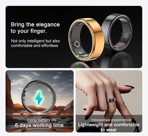 Smart Ring to Track All Your Important Health Indicators (Gold, 18.1 mm) in Kuwait