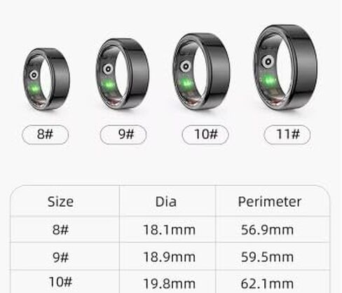 Smart Ring to Track All Your Important Health Indicators (Gold, 18.1 mm) in Kuwait