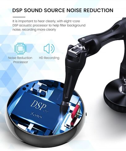 64GB Voice Recorder, 3072Kbps Recording Device, Voice Activated Recorder with 800 Hours Capacity, Audio Recorder with AI-Intelligent Triple Noise Cancellation, Ideal for Lectures, Meetings, Interviews in Kuwait