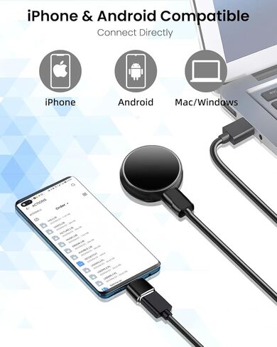 64GB Voice Recorder, 3072Kbps Recording Device, Voice Activated Recorder with 800 Hours Capacity, Audio Recorder with AI-Intelligent Triple Noise Cancellation, Ideal for Lectures, Meetings, Interviews in Kuwait