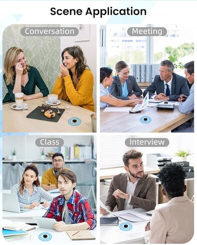 64GB Voice Recorder, 3072Kbps Recording Device, Voice Activated Recorder with 800 Hours Capacity, Audio Recorder with AI-Intelligent Triple Noise Cancellation, Ideal for Lectures, Meetings, Interviews in Kuwait