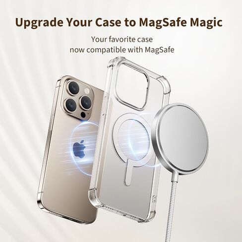 FlyCoco 2 Pack Magnetic Ring Compatible with MagSafe, Universal MagSafe Sticker, Magnetic Adapter Ring Wireless Charging for iPhone 15/14/13/12/11 and More, with 3M Adhesive, Black in Saudi Arabia