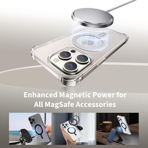 FlyCoco 2 Pack Magnetic Ring Compatible with MagSafe, Universal MagSafe Sticker, Magnetic Adapter Ring Wireless Charging for iPhone 15/14/13/12/11 and More, with 3M Adhesive, Black in Saudi Arabia