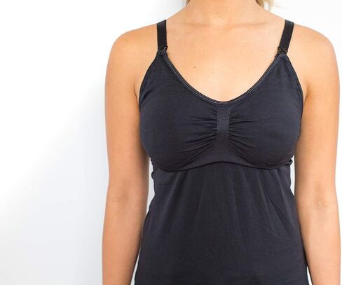 LactaMom Improved Womens Maternity Clothes Nursing & Hands Free Baby Breastfeeding Pumping Tank Tops in Saudi Arabia
