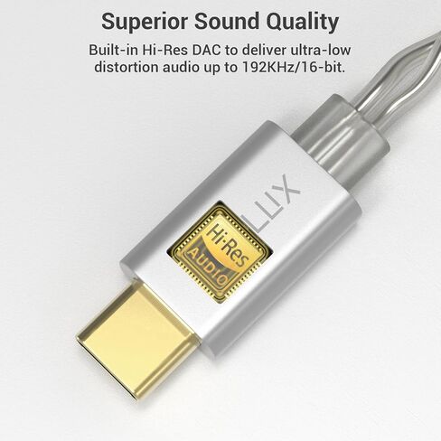 Cubilux USB Type C 2-Pin 0.78mm IEM Cable with Microphone, Silver Plated OFC Wires Replacement Cable with Detachable Boom MIC for Wan'er S.G, ZS10 Pro, ZS10 Pro X, ZSN PRO, ZSX, 4 Feet in Saudi Arabia