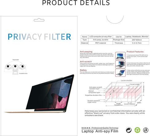 Sondera Laptop and Computer Privacy Screen Protector and Cover: 14.0 Inches (Measure Diagonally), Anti-Glare in Saudi Arabia