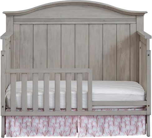 Soho Baby Chandler Crib to Toddler Bed Guard Rail Conversion Kit, Stone Wash, GreenGuard Gold Certified in Saudi Arabia