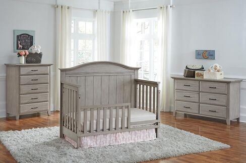 Soho Baby Chandler Crib to Toddler Bed Guard Rail Conversion Kit, Stone Wash, GreenGuard Gold Certified in Saudi Arabia