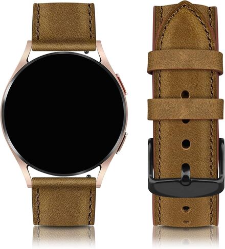 Meliya 20mm Watch Bands Quick Release Genuine Leather Replacement Wristband Straps for Men Women in Saudi Arabia