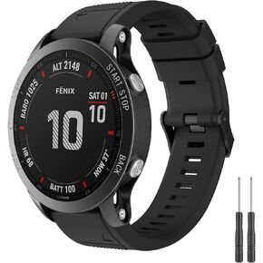 أربطة رياضية من السيليكون من Meliya لـ Fenix ​​7/7 Pro/6/6 Pro/5/5 Plus، حزام سريع التركيب 22 مم لـ Forerunner 965/955/945/935/745/Approach S70 47mm/S62/S60/Epix 2/2 Pro ساعة ذكية مقاس 47 ملم