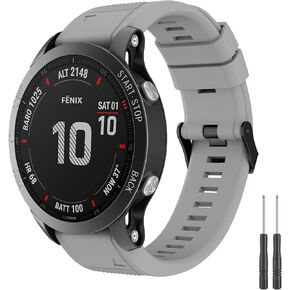 Meliya Silicone Sport Bands for Fenix 7/7 Pro/6/6 Pro/5/5 Plus, 22mm Quick Fit Strap for Forerunner 965/955/945/935/745/Approach S70 47mm/S62/S60/Epix 2/2 Pro 47mm Smartwatch