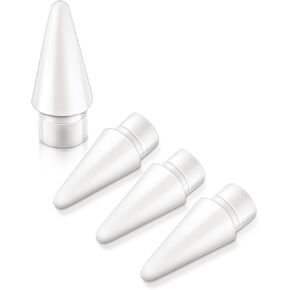 iPad Pencil Tips, Replacement Tips Compatible with Apple Pencil 2 Gen iPad Pro Pencil - iPencil Nib for iPad Pencil 1 st/Pencil 2 Gen White 4 Pack