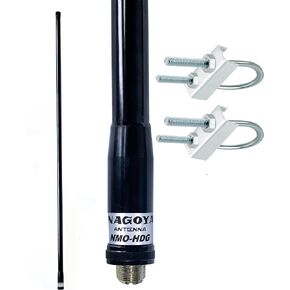 Nagoya NMO-HDG Heavy Duty GMRS (462/467 MHz) Antenna - NMO and UHF (SO-239) Mounts, 6.6dB Gain, 47.2 Inches, 200W Support - Mobile and Base Station Installations (Mounting Brackets Included)