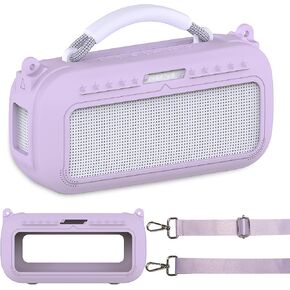 JCHPINE Silicone Cover Case for New Bose SoundLink Max Portable Speaker Accessories, Soft Silicone Skin for Bose SoundLink Max Bluetooth Speaker Case with Shoulder Strap(Black Silicone Case)