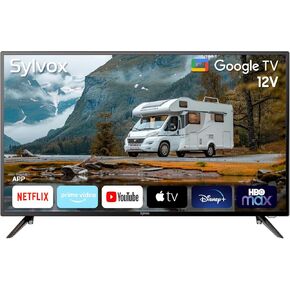 SYLVOX Smart RV TV, 40" 12-24V TV for RV Camper 1080P DC/AC Powered Television, Support Download APPs, Google Assistant, Bluetooth WiFi, Smart TV for Home Car Campervan Truck