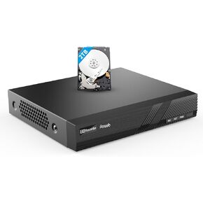 8CH H.265 Network Video Recorder, 4K 8 PoE ports NVR, Remote Access, Motion Alarm, 24/7 Recording, Smart Playback, Support 4K/8MP/5MP/4MP/3MP PoE Cameras, ONE SATA Ports Up to 8TB (without HDD)