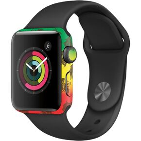 MightySkins Skin Compatible with Apple Watch Series 2 38mm - Rasta Lion | Protective, Durable, and Unique Vinyl Decal wrap Cover | Easy to Apply, Remove, and Change Styles | Made in The USA